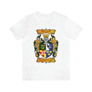 Irish Coat of arms t-shirt with customized family name