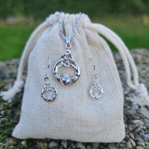 Irish Gifts for Women - Claddagh Necklace & Earrings
