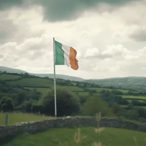Gaelic Celtic Irish Dog Names Blog Image - Irish Flag Waving